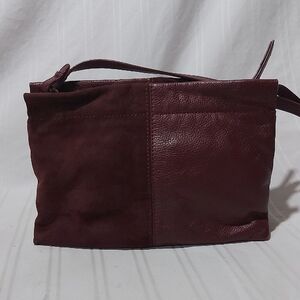 ZARA SUEDE & LEATHER MERLOT CROSSBODY BAG!